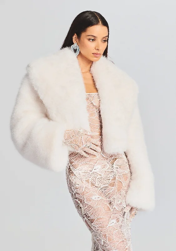 Satin - and - lace combination wedding dressCadence Coat