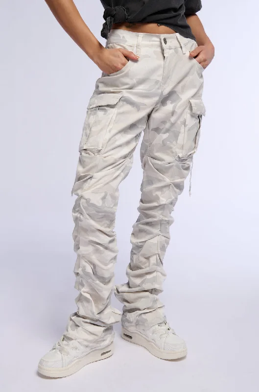 Solid color cigarette pants for women in a minimalist lookCHANGING DIRECTIONS HIGH RISE BOOT PANTS
