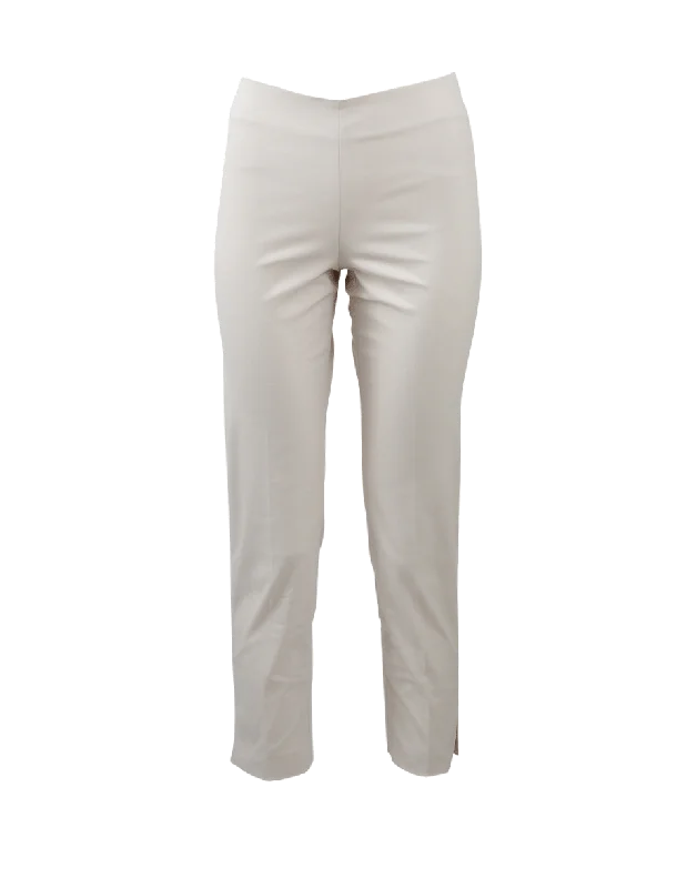Distressed wide leg denim pants for women in a trendy and edgy styleCotton Side Zip Pant