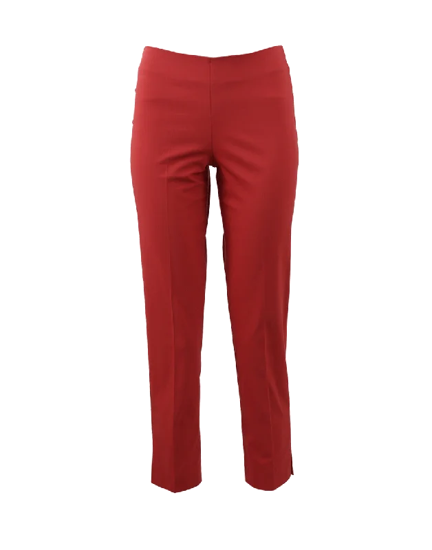 Cuffed straight leg pants for women in a neat lookCotton Side Zip Pant