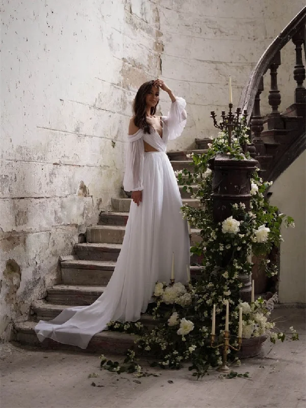 Sheath Style Silk Wedding Dresses with V Neck for a Sophisticated LookDeep V-neck Boho Chiffon Wedding Dresses, Bridal Gown, Long Prom Dresses, Affordable Wedding Dresses Sheath Style Silk Wedding Dresses with V Neck for a Sophisticated LookDeep V-neck Boho Chiffon Wedding Dresses, Bridal Gown, Long Prom Dresses, Affordable Wedding Dresses