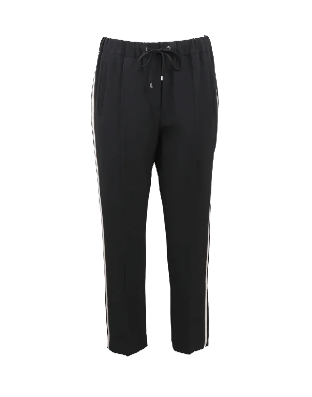 Plaid cigarette pants for women in a classic - trendy styleDrawstring Pull On Pant
