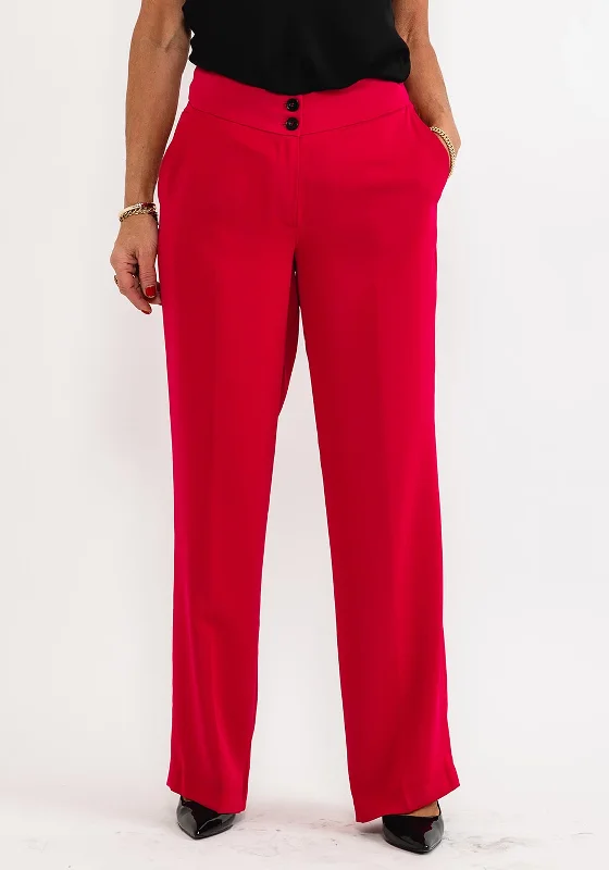 Patchwork pants for women in a unique designEva Kayan Straight Leg Tailored Trousers, Magenta Patchwork pants for women in a unique designEva Kayan Straight Leg Tailored Trousers, Magenta