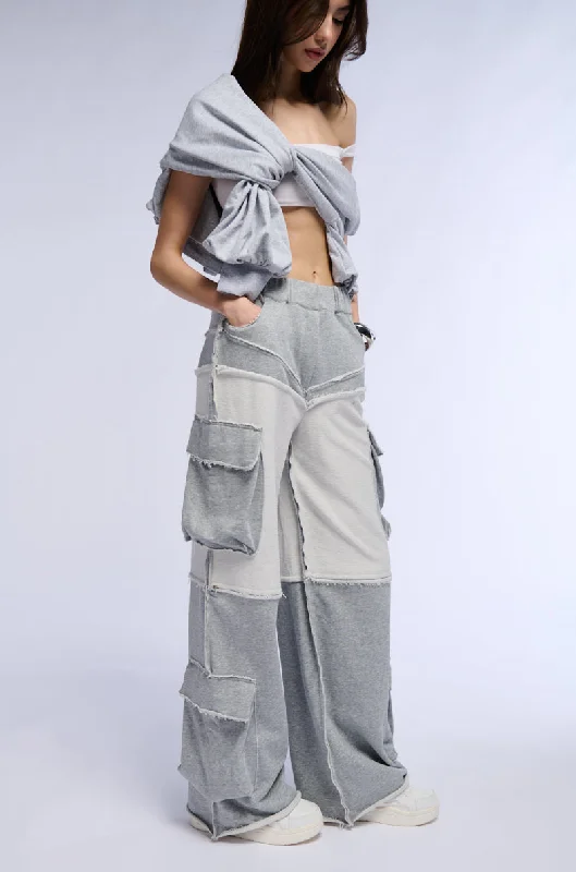 Office appropriate dress pants for women in blackFASHION FORWARD WIDE LEG SWEATPANT