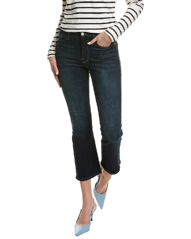 Metallic wide leg pants for women in a shiny and glamorous styleFRAME Denim Le Crop Cabana Mini Bootcut