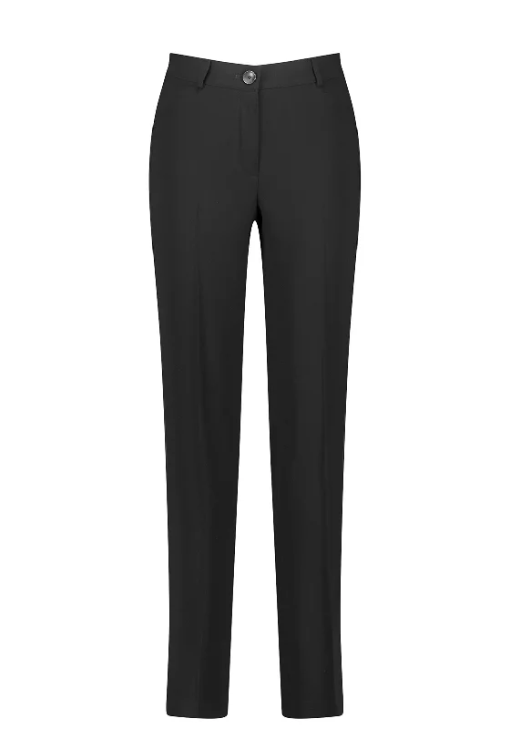 High rise cigarette pants for women in autumnGerry Weber Faux Pocket Trousers, Black