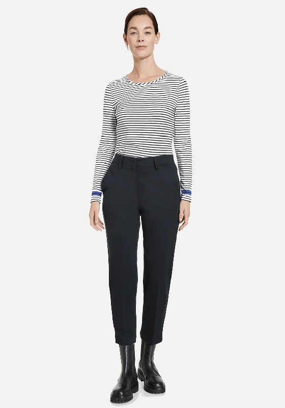 Stretch yoga pants for women to exerciseGerry Weber Straight Cut Pocket Trousers, Black