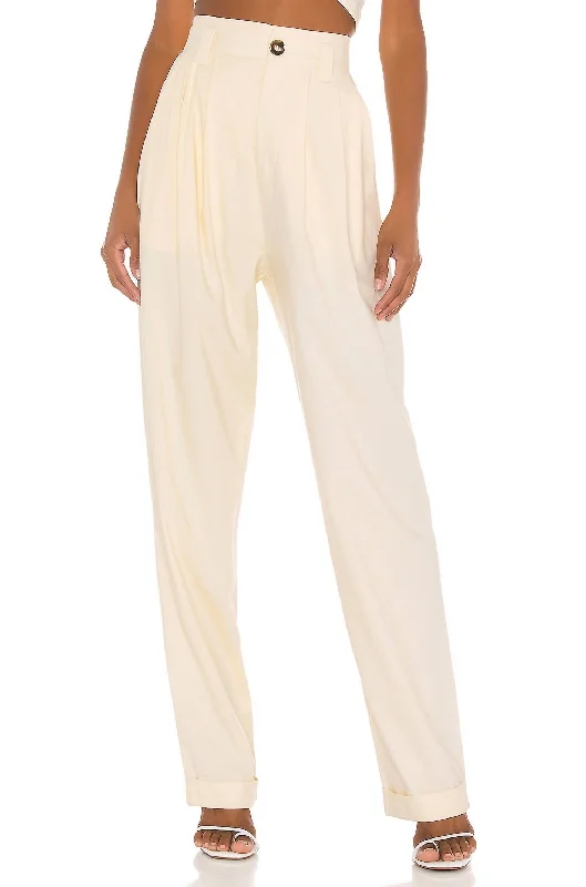 Jeans with distressed details for womenGinevra Pant In Ecru