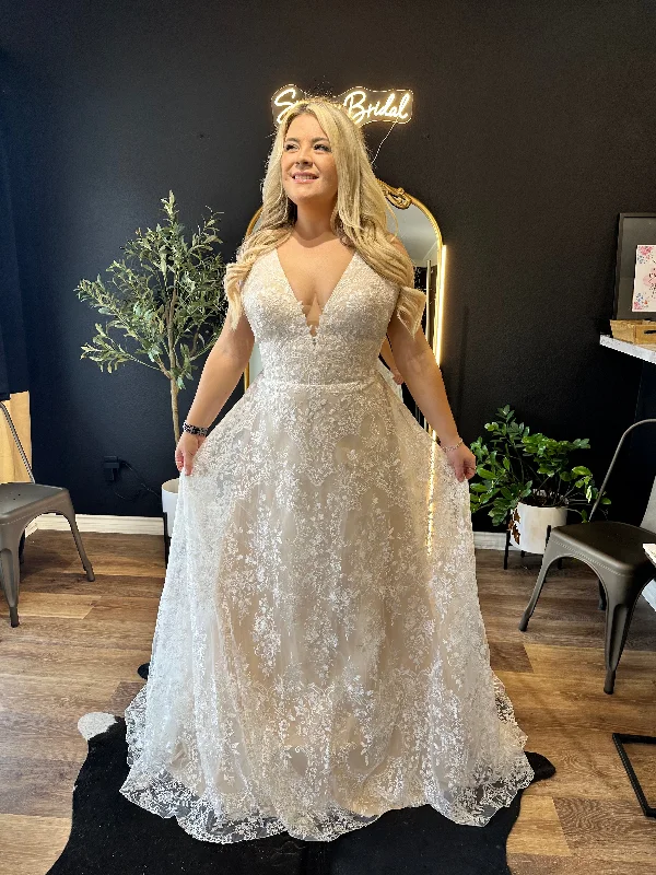 Empire Waist Wedding Dresses with Satin Ribbon for a Flattering FitHeather Wedding Dress Empire Waist Wedding Dresses with Satin Ribbon for a Flattering FitHeather Wedding Dress