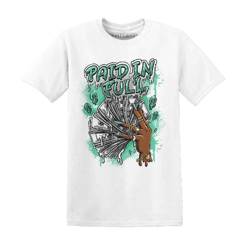 Women's T - shirt with a geometric printNastyJamz High OG Green Glow 1s T Shirt Match Paid In Full