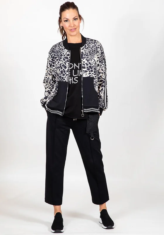 Metallic effect pants for women in a glamorous styleI.nco Wide Leg Trouser, Black
