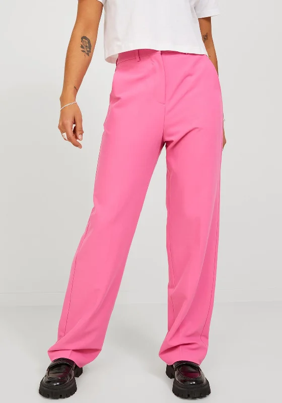 Flowy pants for women in a romantic lookJJXX Mary High Waist Trousers, Carmine Rose