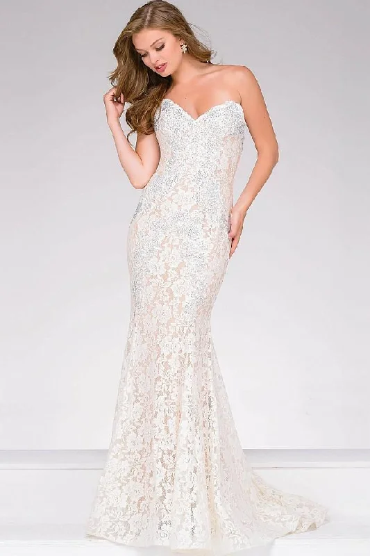 Organza Wedding Dresses with Sparkly Appliques and Beaded Waist for a Fairy Tale LookJovani - Crystal Embellished Strapless Lace Prom Dress 37334 Organza Wedding Dresses with Sparkly Appliques and Beaded Waist for a Fairy Tale LookJovani - Crystal Embellished Strapless Lace Prom Dress 37334