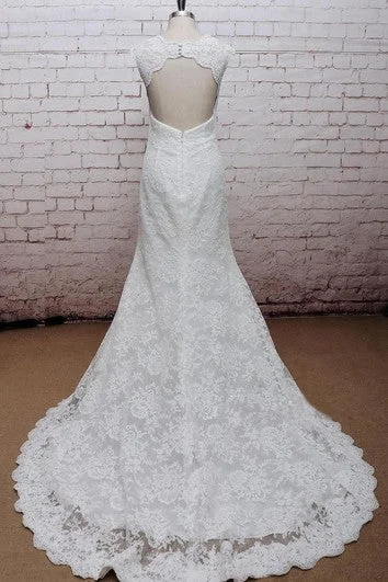 Sleeveless Wedding Dresses with Sequined Neckline and Back for a Glamorous LookLace Sleeveless Mermaid Bridal Gown With Scalloped V-Neck Sleeveless Wedding Dresses with Sequined Neckline and Back for a Glamorous LookLace Sleeveless Mermaid Bridal Gown With Scalloped V-Neck