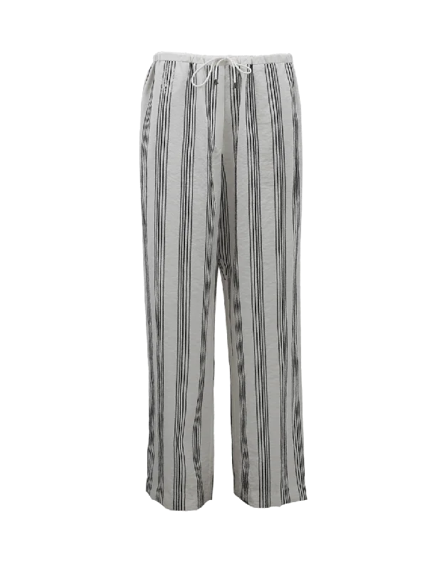 High waisted cargo pants with drawstring for women in a practical and adjustable styleLinen Drawstring Pants