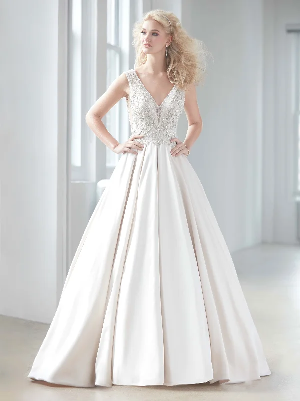 Wrap Style Wedding Dresses with Belt for a Comfortable and Stylish OptionMJ350