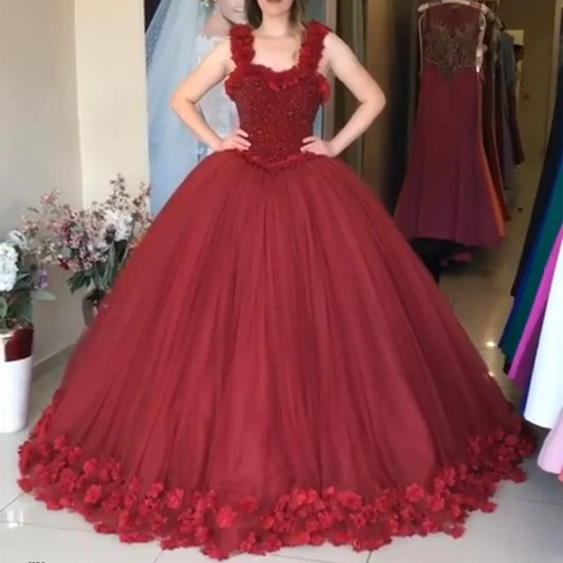 Wedding Dresses with Pleated Skirts and Lace Overlay and Bow at the Back for a Feminine and Timeless LookMaroon Tulle Ball Gown Flower Wedding Dresses With Crystal Beaded Bodice Wedding Dresses with Pleated Skirts and Lace Overlay and Bow at the Back for a Feminine and Timeless LookMaroon Tulle Ball Gown Flower Wedding Dresses With Crystal Beaded Bodice