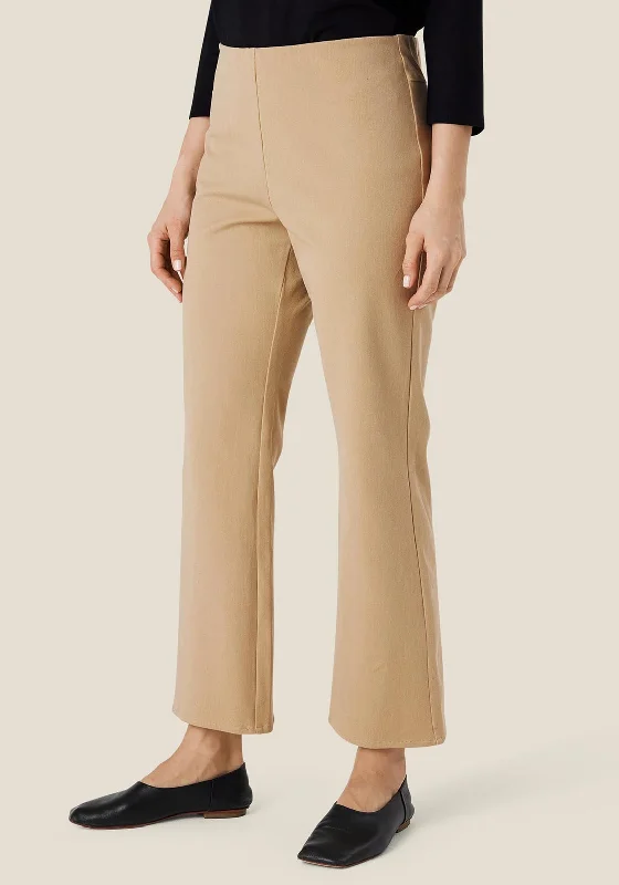 Linen blend cigarette pants for women in a breezy and modern styleMasai Papsan Slim Trousers, Travertine
