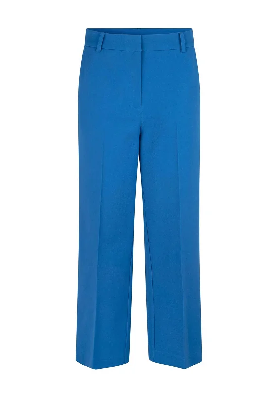 Corduroy bootcut pants for women in a classic and comfortable styleMasai Petia Thick Jersey Straight Trousers, Nebulas Blue