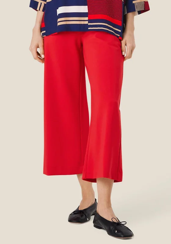 Paisley print wide leg pants for women in a unique and exotic styleMasai Piri Jersey Culottes, Goji Berry