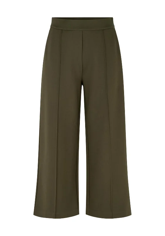 Trousers with side slits for women in a modern designMasai Piana Wide Leg Culottes, Olive Night Trousers with side slits for women in a modern designMasai Piana Wide Leg Culottes, Olive Night