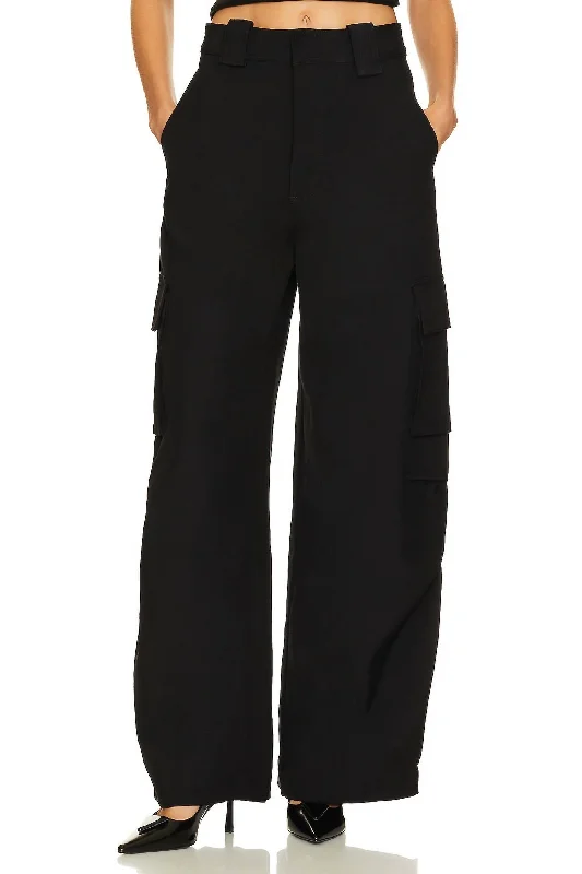 Thermal lined wide leg pants for women in a warm and stylish styleMegan Pant In Black