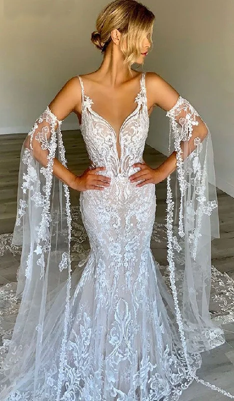 Embroidered Wedding Dresses with Metallic Thread for a Luxurious FeelMermaid Wedding Dresses Bridal Gown with Lace Appliques long prom dress cg16769 Embroidered Wedding Dresses with Metallic Thread for a Luxurious FeelMermaid Wedding Dresses Bridal Gown with Lace Appliques long prom dress cg16769