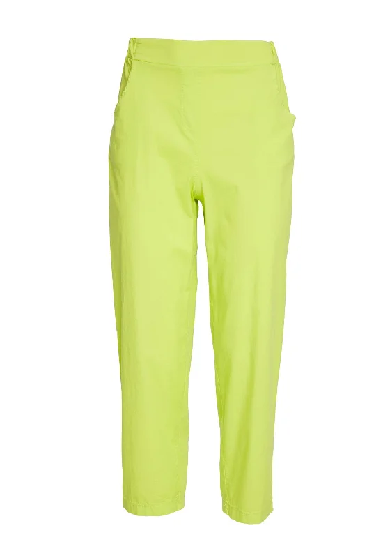 Cuffed wide leg jeans for women in a stylish and neat lookNaya Cotton Slim Leg Trousers, Daiquiri