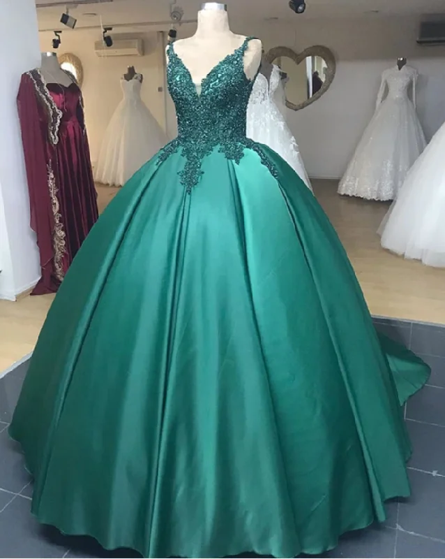 A Line Satin Wedding Dresses with Lace Appliques for Slim Ladiesprom dresses V Neck Embellished Beads Green Wedding Dresses Ball Gowns Lace cg19970 A Line Satin Wedding Dresses with Lace Appliques for Slim Ladiesprom dresses V Neck Embellished Beads Green Wedding Dresses Ball Gowns Lace cg19970