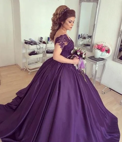 Wedding Dresses with Beaded Floral Wreath on the Bodice and High Low Hem and Belt for a Delicate and Dramatic LookPurple Lace V-neck Cap Sleeves prom Wedding Dresses Ball Gowns For Bridal Parties cg3554 Wedding Dresses with Beaded Floral Wreath on the Bodice and High Low Hem and Belt for a Delicate and Dramatic LookPurple Lace V-neck Cap Sleeves prom Wedding Dresses Ball Gowns For Bridal Parties cg3554