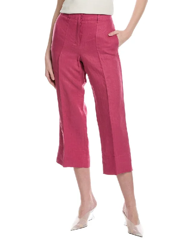 Culottes with wide leg and ruffled hem for women in a feminine and stylish styleS Max Mara Rebecca Linen Trouser