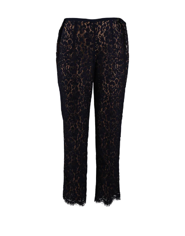 Tartan plaid wide leg dress pants for women in a vintage and formal styleSkinny Lace Pant