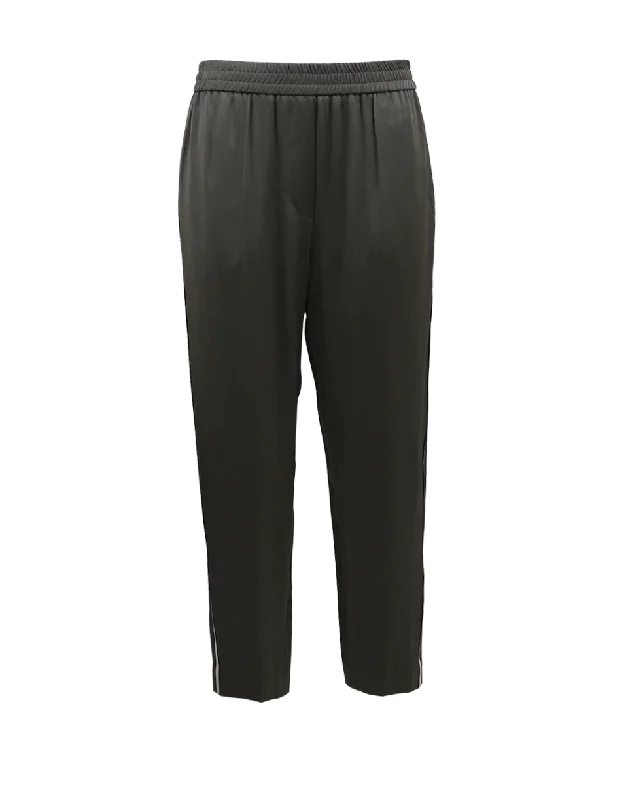Drawstring linen pants for women in a casual and breathable styleTrack Stripe Pull-On Pant