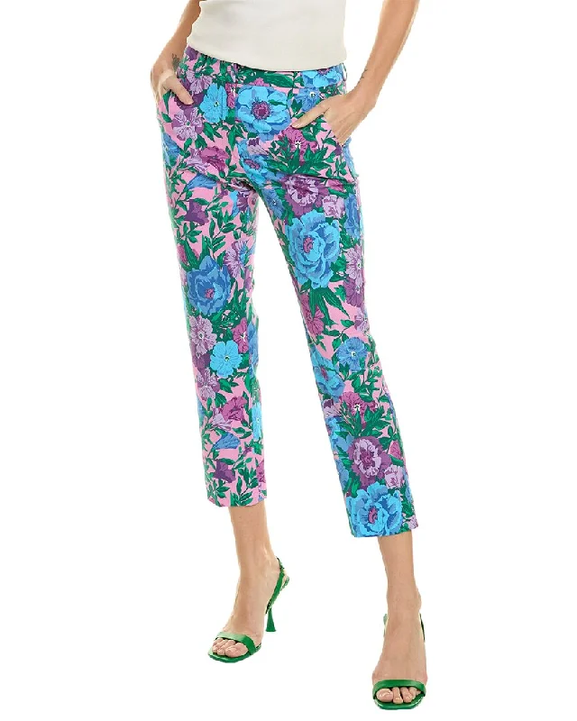 Linen blend cigarette pants for women in a breezy and modern styleWeekend Max Mara Domino Long Trouser