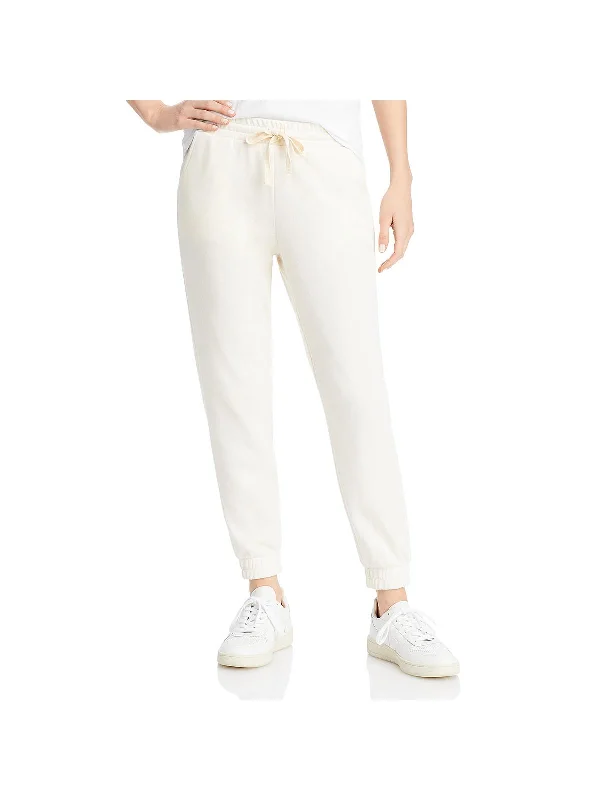 Linen blend wide leg jeans for women in a breezy and natural styleWilfred Womens Drawstring Knit Jogger Pants