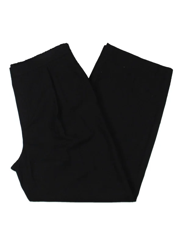 Culottes with ruffled hem for women in a feminine styleWomens Wool Blend Flannel Dress Pants