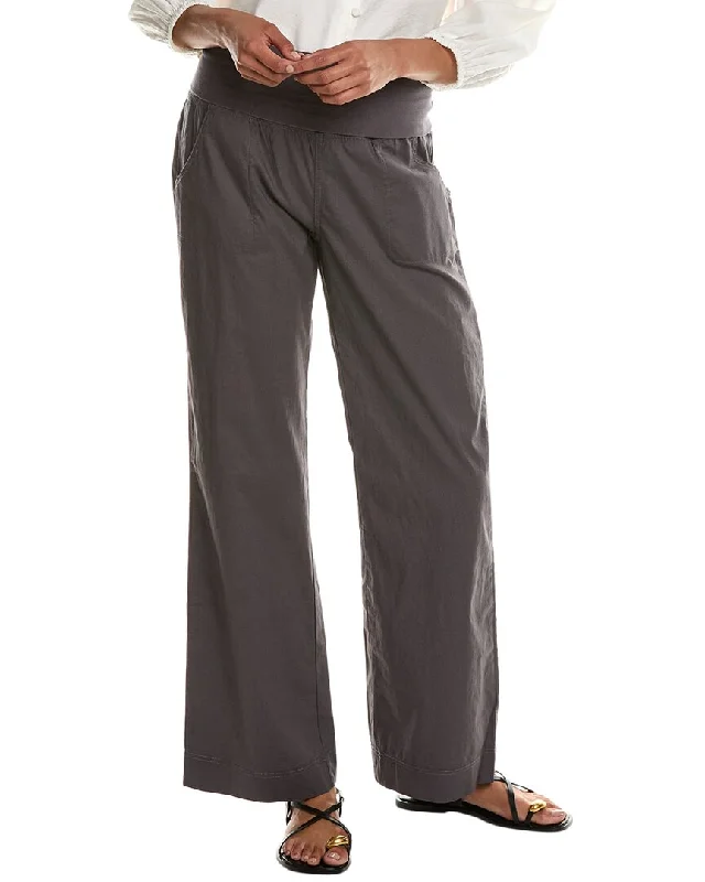 High rise cigarette pants for women in autumnXCVI Wearables Fold Over Pant