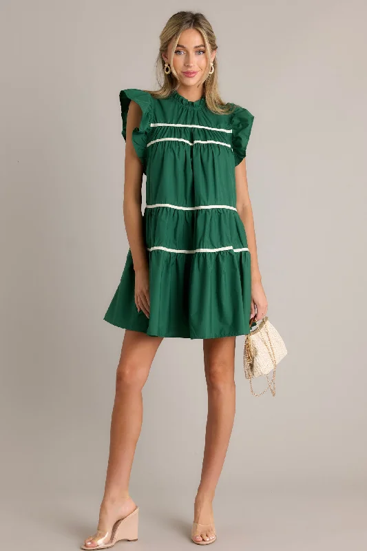 "Polka dot dresses for women with a retro vibe"All Around The World 100% Cotton Green Mini Dress "Polka dot dresses for women with a retro vibe"All Around The World 100% Cotton Green Mini Dress