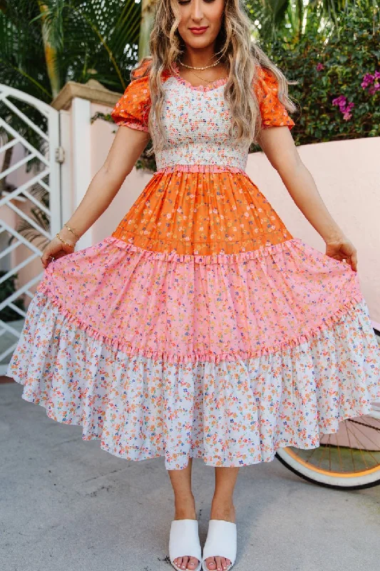 "Chiffon dresses for women with a flowy and light feel"Emily Dress in Sorbet - FINAL SALE "Chiffon dresses for women with a flowy and light feel"Emily Dress in Sorbet - FINAL SALE