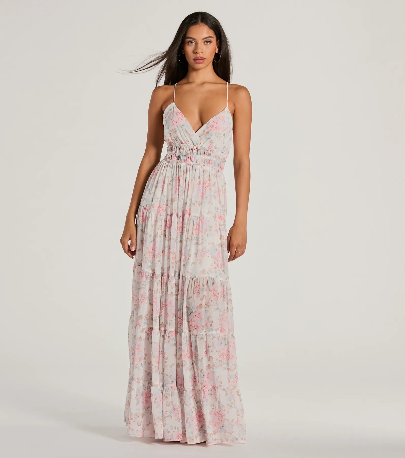 "Flash Sale: Grab Your Favorite Women's Dresses at Unbeatable Prices!"Exceptional Bliss Lace-Up Floral Chiffon Maxi Dress "Flash Sale: Grab Your Favorite Women's Dresses at Unbeatable Prices!"Exceptional Bliss Lace-Up Floral Chiffon Maxi Dress