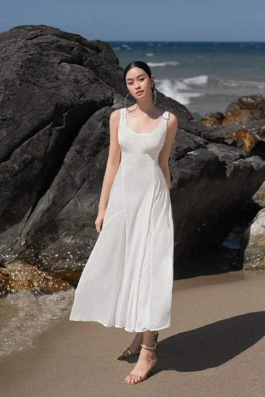 "Elegant wedding guest dresses for women under $100"July U-Neck Dress