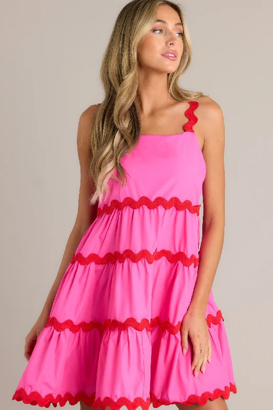 "VIP Sale: Extra 15% Off on Women's Dresses for Our Loyal Customers"Live In The Moment Hot Pink Ricrac Mini Dress "VIP Sale: Extra 15% Off on Women's Dresses for Our Loyal Customers"Live In The Moment Hot Pink Ricrac Mini Dress