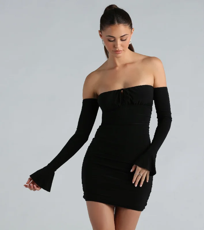 "Limited - Time Offer: Up to 50% Off on Women's Dresses!"Make It Sexy Off-The-Shoulder Mini Dress "Limited - Time Offer: Up to 50% Off on Women's Dresses!"Make It Sexy Off-The-Shoulder Mini Dress