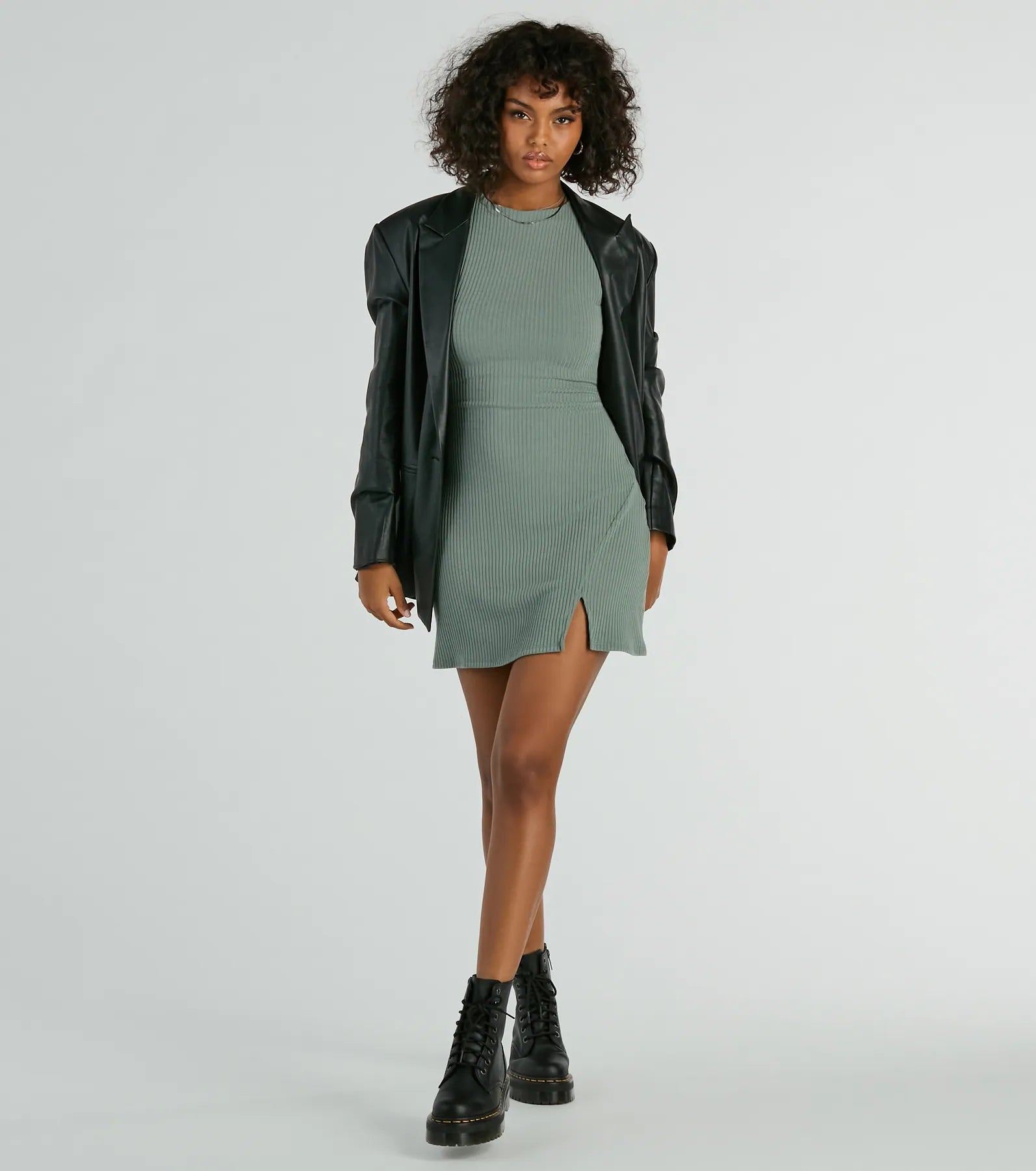 "Floral print dresses for women for a feminine look"Note To Self Ribbed Knit A-Line Mini Dress "Floral print dresses for women for a feminine look"Note To Self Ribbed Knit A-Line Mini Dress