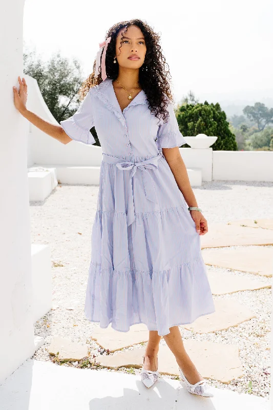 "Beaded dresses for women for a glamorous look"Sutton Dress in Pinstripe - FINAL SALE "Beaded dresses for women for a glamorous look"Sutton Dress in Pinstripe - FINAL SALE