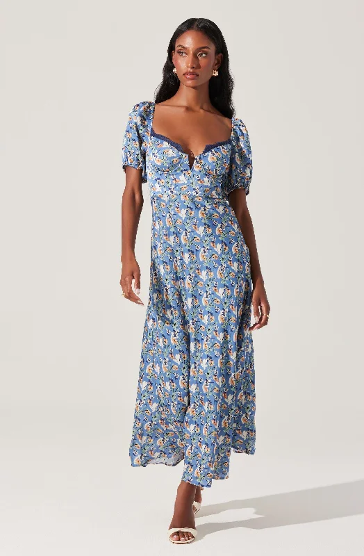 "Work - appropriate dresses for professional women"Sylvie Floral Bustier Maxi Dress
