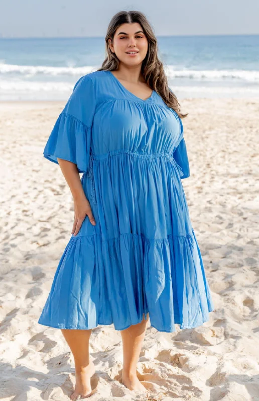 "Hurry! Limited Stock - Get Your Dream Dress with a Special Discount"Lillie Dress in Aqua Blue by Worthier
