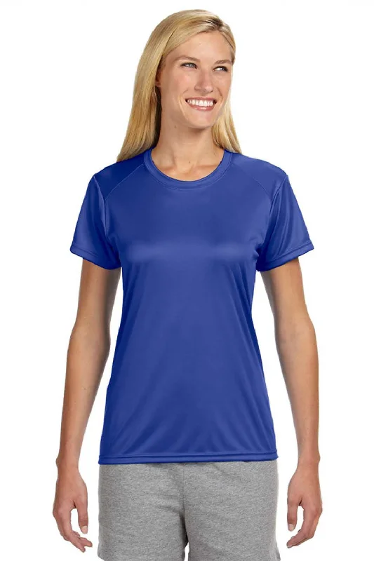 Women's T - shirt with a burnout patternA4 Womens Performance Moisture Wicking Short Sleeve Crewneck T-Shirt - Royal Blue