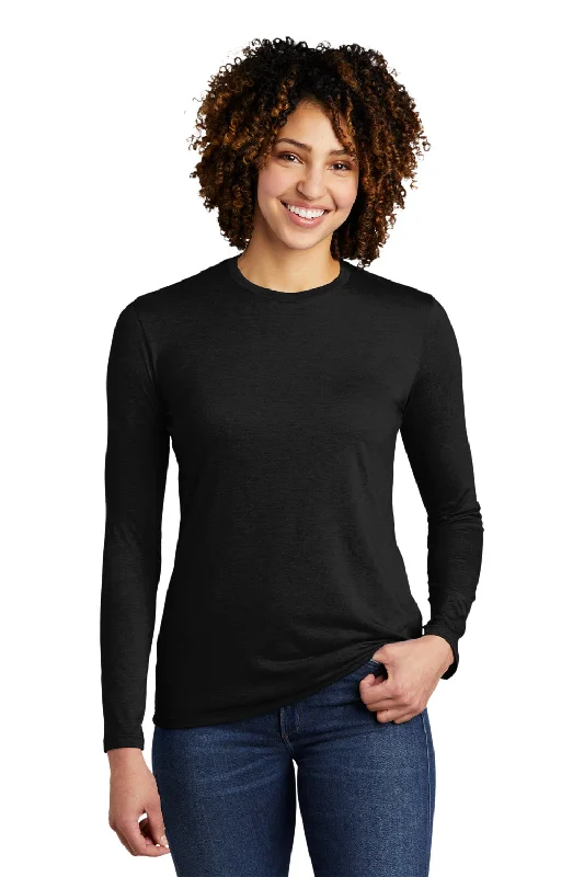 Printed women's T - shirt with a nautical - themed patternAllmade Womens Long Sleeve Crewneck T-Shirt - Space Black