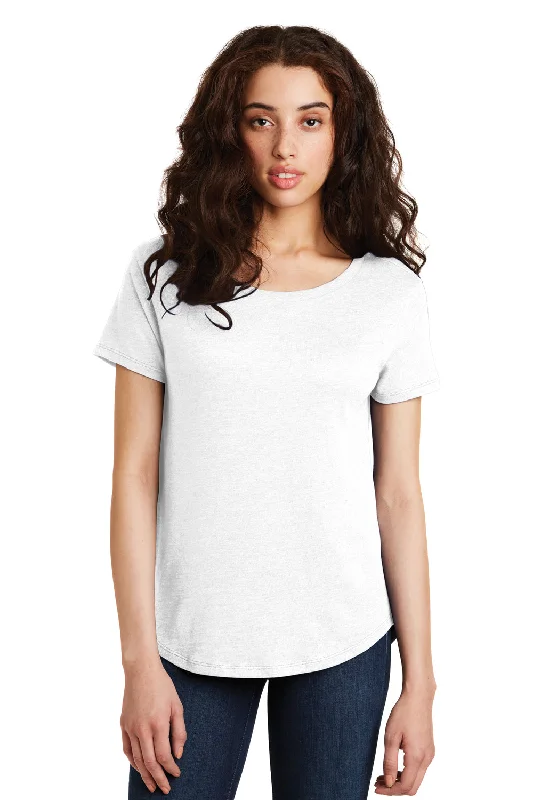 Women's T - shirt with a beaded - embroidery detailAlternative Womens Backstage Vintage Short Sleeve Crewneck T-Shirt - White